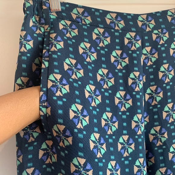 BCBG MaxAzria Adonia Canvas Printed Blouse & Wide Leg Pant Medium Beach Coastal - Picture 7 of 12